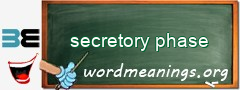 WordMeaning blackboard for secretory phase